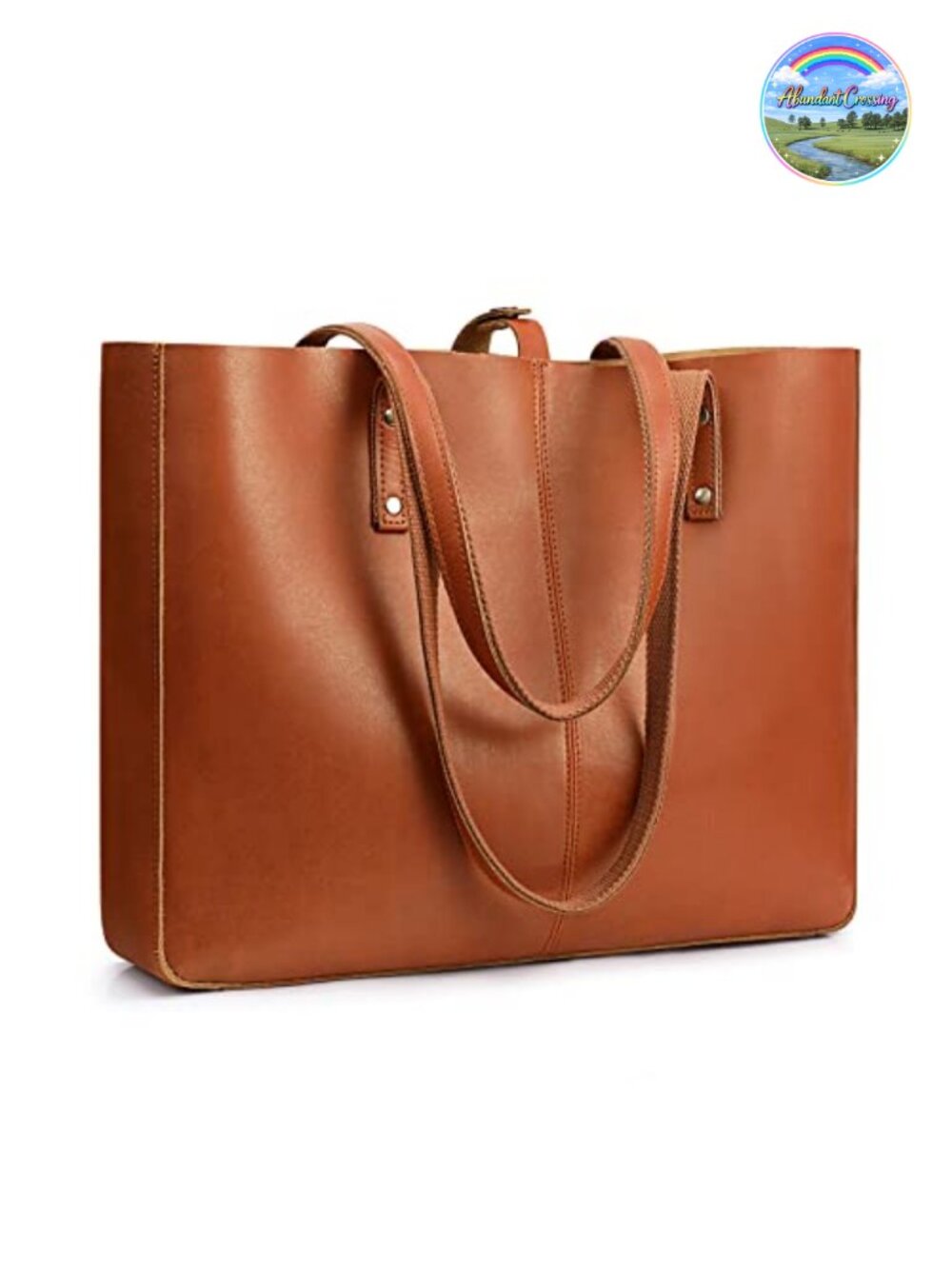 Genuine Leather Shoulder Tote Bag Large Handbag Work Purse Laptop Compatible